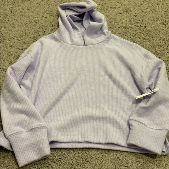 Lavender Ribbed Hoodie - Picture 1 of 3